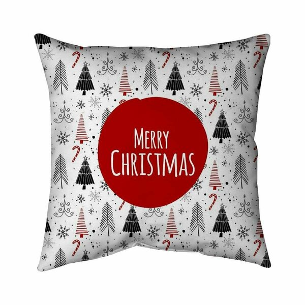 Begin Home Decor 26 x 26 in. Merry Christmas-En-Double Sided Print Indoor Pillow 5541-2626-HO18-1